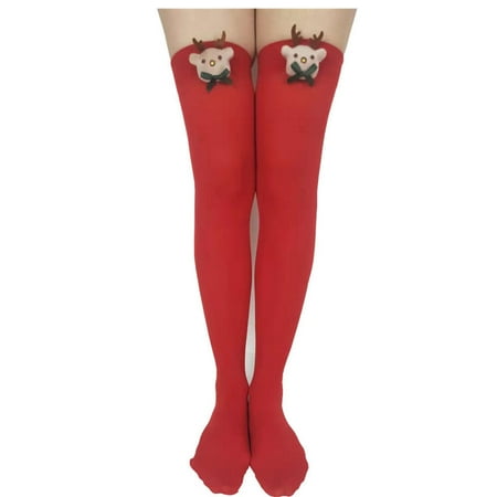 

Bow Christmas Stockings Girls Over Knee Long Striped Socks Women s Stripes Solid Thigh High Socks Sexy Leg Warmer Warm Hosiery