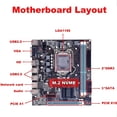 thumbnail image 3 of Desktop Motherboard, Dual Channel H61 Computer Motherboard M.2 NVMe NGFF  for Chassis, 3 of 7