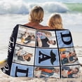 thumbnail image 2 of AISENIN Fathers Day Blanket Personalized Gifts for Dad, Custom Blanket with Picture for Dad, Best Dad Ever Gifts Customized Throw Blankets with Photos Birthday Gifts for Dad, 2 of 5