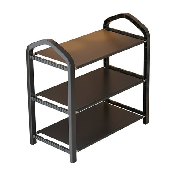 Yatlte Simple Trending 3-Tier Stackable Shoe Rack, Shoe Organizer for Closet, Storage Shelf for 9-12 Pairs of Shoes, Easy to Assemble, Entryway, Bedroom, Black