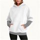 thumbnail image 2 of RKSTN Hoodies for Women Oversized Cuff Stripe Splicing Fake Two Pieces Hooded Sweatshirts Top Womens Casual Plus Size Loose Fits Comfy Hood Sweatshirts with Pockets Fall Spring Clothes, 2 of 10