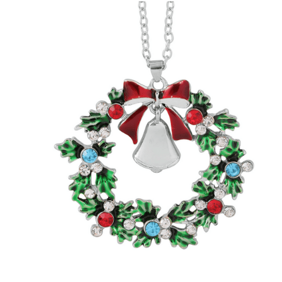 Christmas Snowflake Rhinestone Necklace - Elegant Snowflake Pendant Jewelry with Adjustable Chain, Festive Holiday Gift for Women