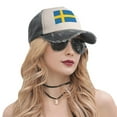thumbnail image 6 of Men Women Swedish Flag Distressed Twill Cotton Baseball Cap Vintage Adjustable Dad Hat, 6 of 7