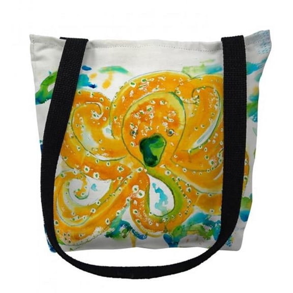 Orange Octopus Small Tote Bag 13x13 16 inches x 16 inches