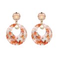 thumbnail image 1 of Pendientes de acrílico marrón con adornos para piercings de moda para mujer, 1 of 3