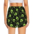 thumbnail image 4 of Goofa Skulls And Cobwebs Printed Women 2 in 1 Running Shorts,Quick Dry Athletic Workout Shorts,High Waisted Athletic Shorts with Liner Pockets-Medium, 4 of 9