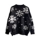 thumbnail image 4 of Sudadera de Navidad Gibobby para mujer suéter grueso de Otoño Invierno cuello redondo negro S, 4 of 5