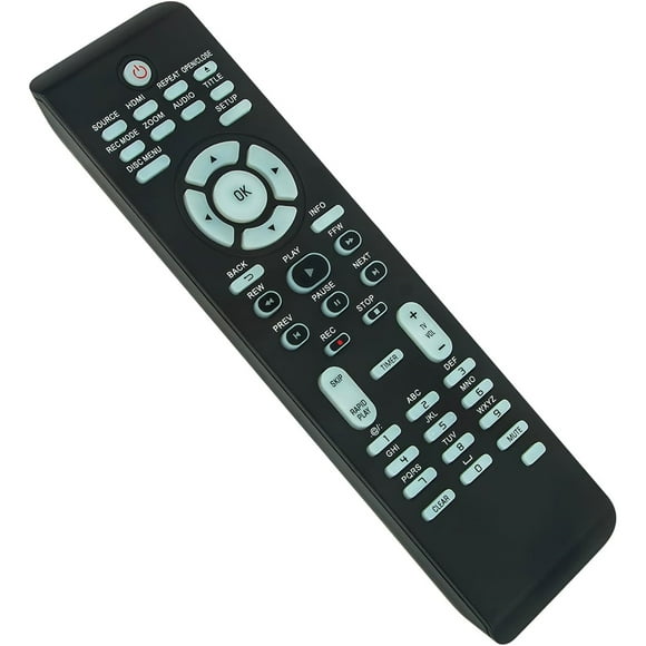 Control remoto de reemplazo compatible con Philips DVD Recorder DVDR3475 DVDR3437 DVDR3475/37 DVDR3475/37B DVDR3475/37X