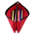 thumbnail image 2 of Pen + Gear 3 Pocket Pencil Pouch in Red Polyester with Black Zips, 2 of 4