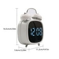 thumbnail image 5 of Vintaged Digital Alarm Clock Twin Bells Loud Alarm Desk Clocks with Adjustment Light Dimmable Display, 5 of 19