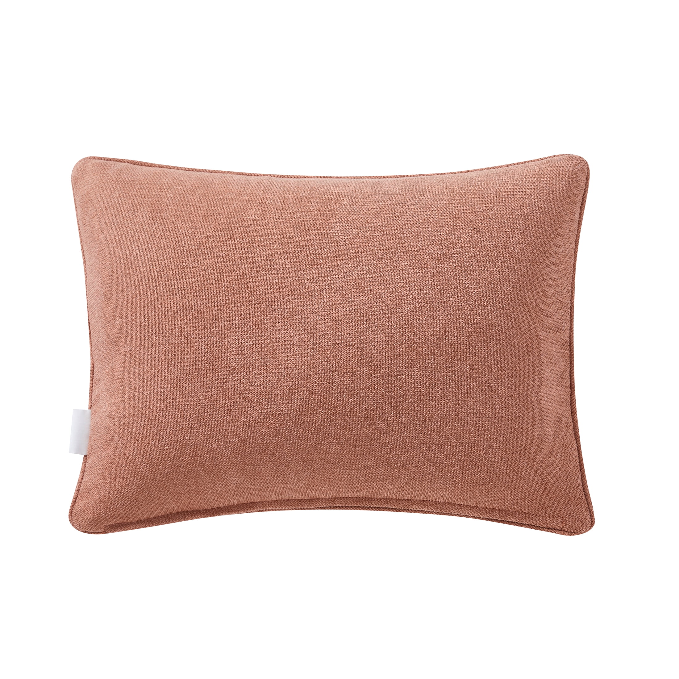 (2 pack) Beautiful Boucle Embroidered Floral Decorative Pillow by Drew Barrymore, 14" x 20", Terracotta