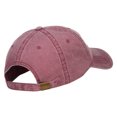 thumbnail image 4 of Wave Heart USA Flag Embroidered Washed Cap - Maroon OSFM, 4 of 5