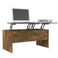 thumbnail image 2 of vidaXL Coffee Table Smoked Oak 102x50.5x46.5 cm Engineered Wood, 2 of 5