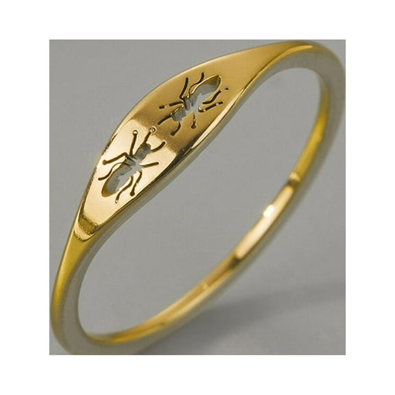 Pair of Ants Delicate Stainless Steel Ring Animal Jewelry Party Gift
