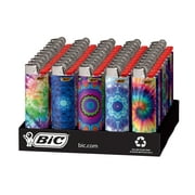 BIC Maxi Pocket Lighter, Special Edition Psychedelic Collection, Assorted Unique Lighter Designs, 50 Count Tray of Lighters