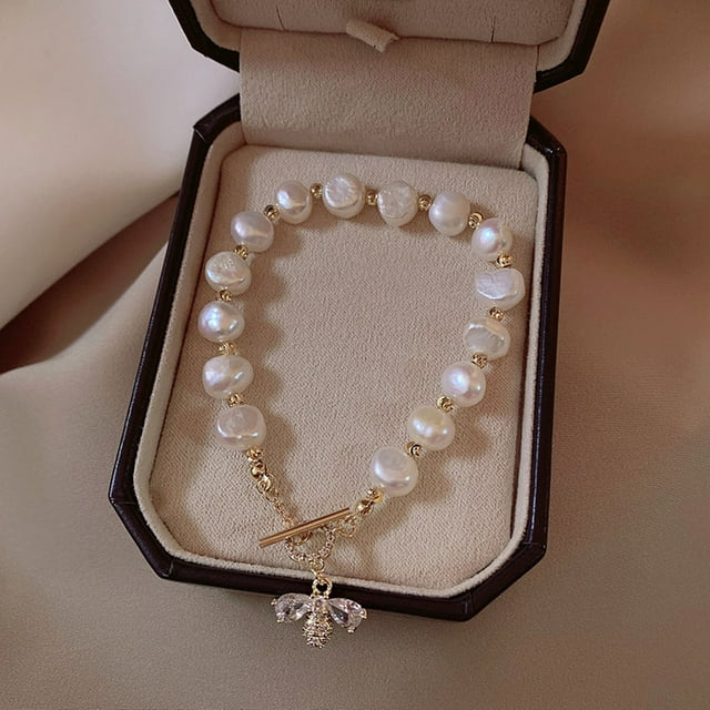 Pulseras de perlas para mujer, pulsera de perlas y cristal, pulseras boho, pulsera de cuentas Flash Of The Day, pulsera de regalo, pulsera, pulseras