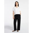 thumbnail image 2 of Time and Tru Women's Tapered Linen Blend Pants, Sizes XS-XXXL, 2 of 6