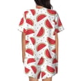 thumbnail image 3 of Bingfone Watermelon Print Pajamas Sets for Women Soft Short-Sleeved Pjs with Lounge Shorts Two Piece Sleepwear, 3 of 8