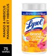 thumbnail image 1 of Lysol Disinfecting Wipes, Mango Hibiscus, Thick Strong Wipe, Kills 99.99% of Viruses & Bacteria, 75 Count, 1 of 16