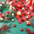 thumbnail image 3 of RV 42 Piezas Adornos de Bolas de Árbol de Navidad Bolas de Navidad Colgantes de Plástico con Purpurina Adornos de Árbol de Navidad Bolas Colgantes de Árbol de Navidad de 2,36" y 1,18" para Decoración Navideña (Rojo, Dorado, Nieve) Rojo Verde, 3 of 5