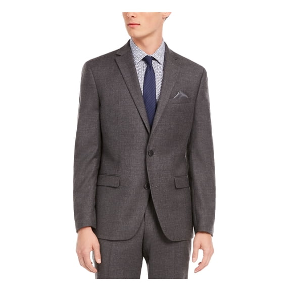 BAR III Mens Gray Wool Blend Suit Separate Blazer Jacket 38R
