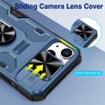thumbnail image 3 of Funda VEGO para iPhone 13/14 con clip para cinturón y funda para cámara, azul, 3 of 9