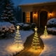 thumbnail image 5 of Luces solares LED navideñas para árbol de Navidad, luces de color cálido, dos opciones de luz de colores, 8 modos de iluminación, decoración navideña para exteriores (jardín, patio), 1 unidad de luces, 5 of 9