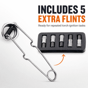 Single Striker Spark Lighter With 5 Extra Flints Ignitor for Torch Welding