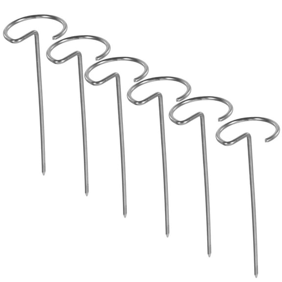 WORGEOUS 6pcs Stainless Steel BBQ Skewers Standing Kebab Skewers Stainless Steel Skewers Air Fryer Skewers Reusable BBQ Accessories