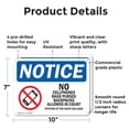 thumbnail image 2 of (2 Pack) No Cell Phones Bags Purses In Court OSHA Notice Sign 10 Inch X 7 Inch Plastic Sign, Weather Resistant, UV Protected for Workplace, Business, and Construction Site, Made in the, 2 of 8