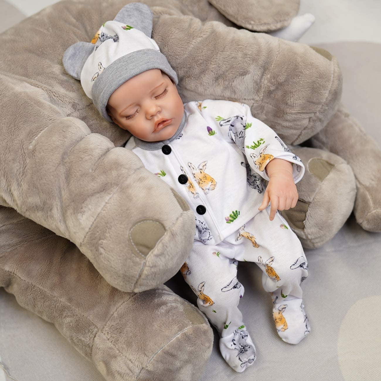 RELAX 17inch Reborn Dolls Realistic Newborn, Whole body siliconeToddler  Toys, Sleeping Baby Doll Cute Lifelike Baby Boys Girls Xmas Gift(Random