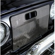 Rugged Ridge by RealTruck Grille Screen for Wrangler TJ | Stainless Steel, Perforated for Better Air Flow | 11106.03 | Compatible with 1997-2006 Jeep Wrangler TJ