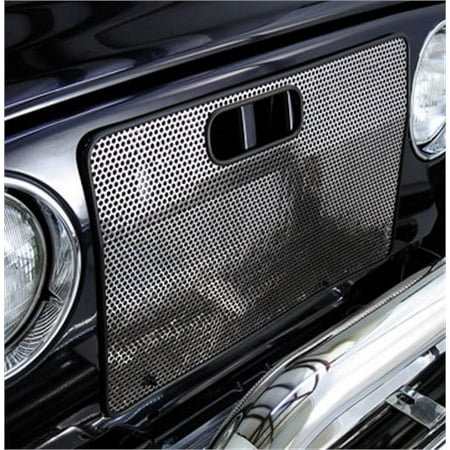 Rugged Ridge by RealTruck Grille Screen for Wrangler TJ | Stainless Steel, Perforated for Better Air Flow | 11106.03 | Compatible with 1997-2006 Jeep Wrangler TJ