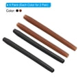 thumbnail image 3 of Uxcell Glasses End Tips Eyeglass Anti Slip Ear Sock Pieces Tube Sleeve Silicone Style 5, Black Brown 4 Pairs, 3 of 5