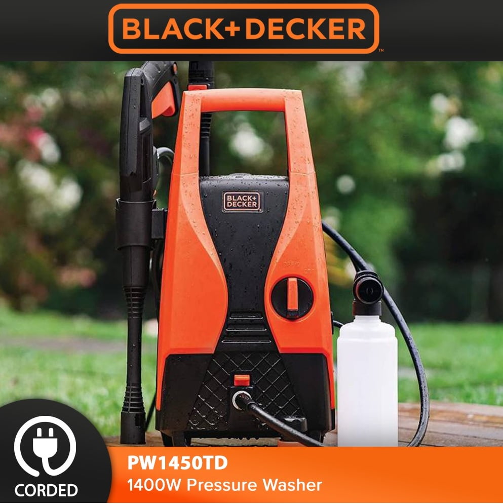 BLACK + DECKER BW13-B3 1200W ELECTRIC PRESSURE WASHER 1450 PSI – Rrt  automotive solutions inc.