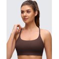 thumbnail image 3 of CRZ YOGA Butterluxe Twist Cross Back Sports Bras for Women Padded Adjustable Spaghetti Straps Yoga Top, 3 of 5