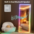 thumbnail image 6 of Hasipu 79"x35" Full Length Mirror with Lights - LED RGB Bluetooth Floor Mirror with Stand, Wall Mount & Free Standing 7 Colors for Bedroom, Living Room, Cloakroom, 6 of 7