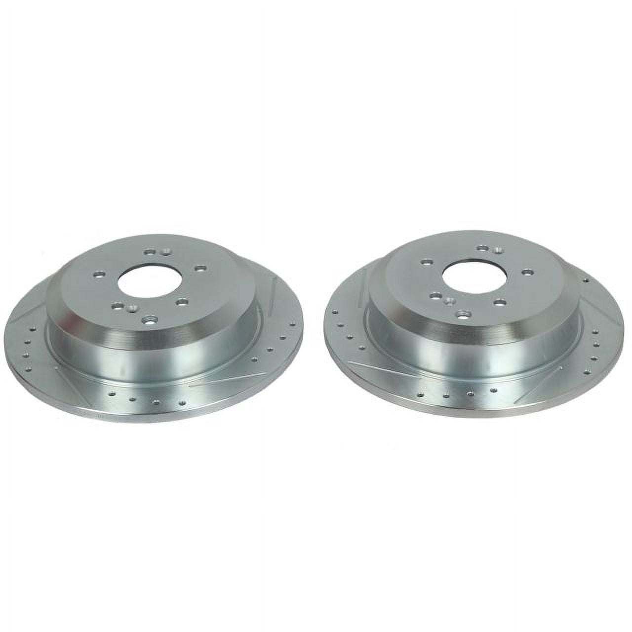 Power Stop Rear Pair of Drilled and Slotted Brake Rotors JBR1525XPR