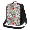thumbnail image 1 of Disketp Roses Mixed Zebra 1 Bolsa Térmica Estampada para Almuerzo, Lonchera para Hombres y Mujeres Adultos, 1 of 7