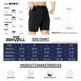 thumbnail image 7 of BROKIG Mens Gym Workout Shorts,Hidden Zip Cotton Running Athletic Shorts For Men with Pockets (Large,Black), 7 of 7