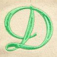 thumbnail image 3 of DALIX Women's Monogram Shopping Tote Bag Personalized Ballent Mint Green Zippered Letter D, 3 of 8