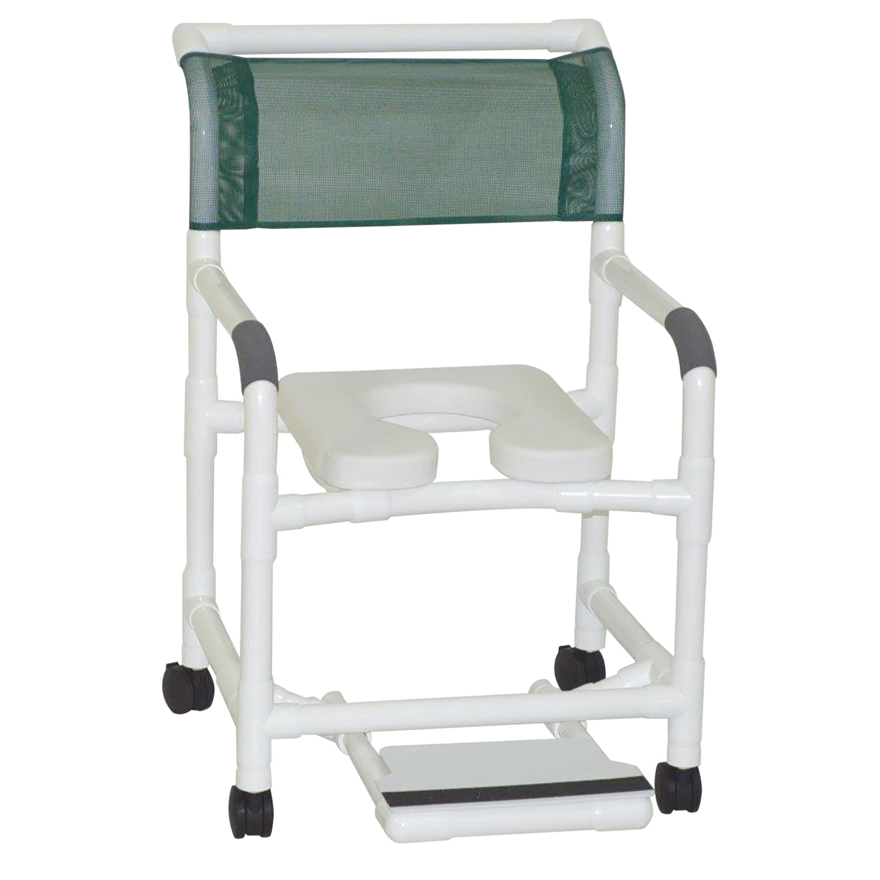 MJM International 1223TWSSDESF Wide Deluxe Shower Chair with Soft Seat and Sliding Footrest