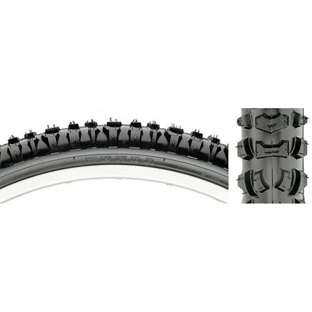 Steel Bike Tire - Kenda Smoke-Style Bike Tire 26x2.1 Black Steel