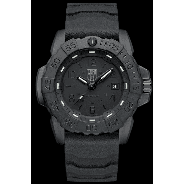 Men's Luminox Navy SEAL Military Dive Blackout Diver's Watch 3251