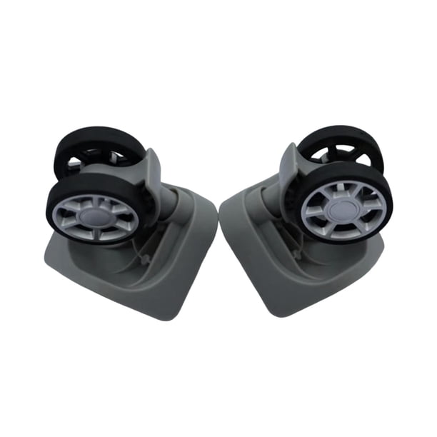 2 ruedas para maleta, piezas de reparación de , resistentes al desgaste, para caja de viaje, accesorios de bricolaje, ruedas para maleta con Gris