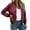 Wine-19, variant on Perfectbot Women's Classic Bomber Jacket, Zip Up Lightweight Windbreaker with Ribbed Collar Cuffs Hem