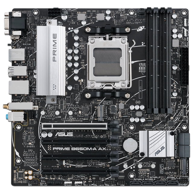 Tarjeta Madre ASUS PRIME B650M-A AX, Chipset AMD B650M, Soporta: AMD de séptima gen, Socket AM5, DDR5. Asus PRIME B650M-A AX