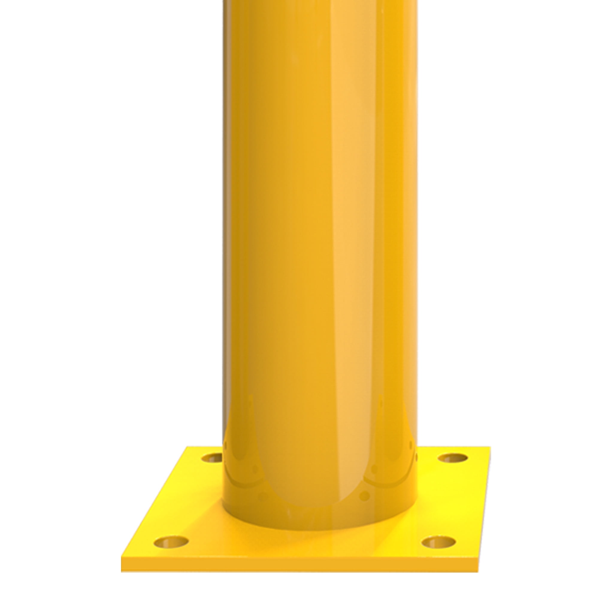 Uforic 1-Piece 36" x 4.5" Steel Safety Bollard Post – Fluorescent Yellow Traffic Barrier for Parking Lots