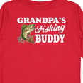 thumbnail image 4 of Inktastic Grandpa's Fishing Buddy with White Text Boys Long Sleeve Toddler T-Shirt, 4 of 5