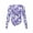 Butterfly, variant on Cowboy Horse Cactus Hat Flower Print Women's Going Out Y2K T Shirts Long Sleeve Round Neck Fitted Tee Stretchy Blouse Trendy Asymmetrical Tops, Size M